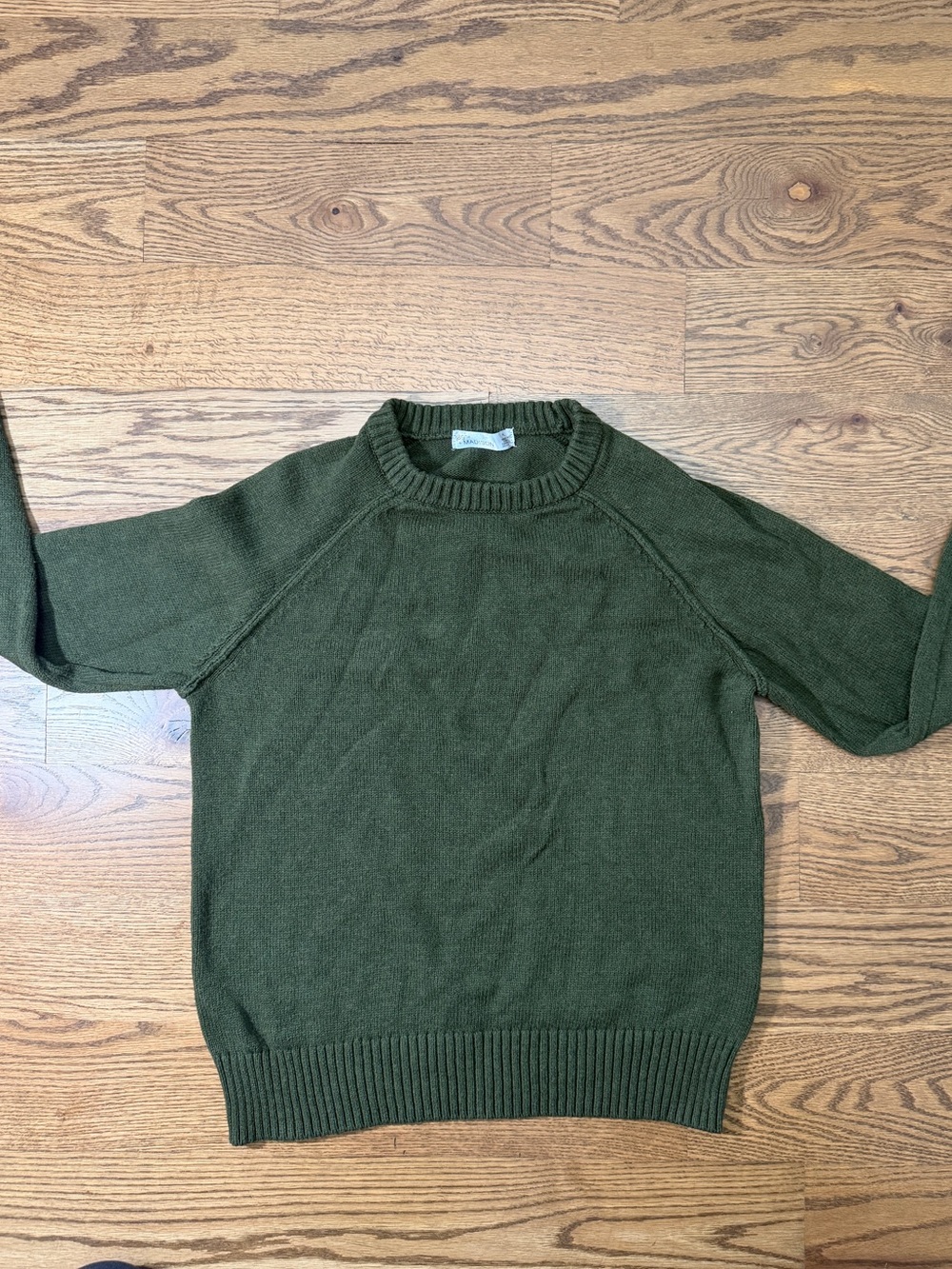 100% Cotton Ladie’s Olive Green Crewneck Sweater